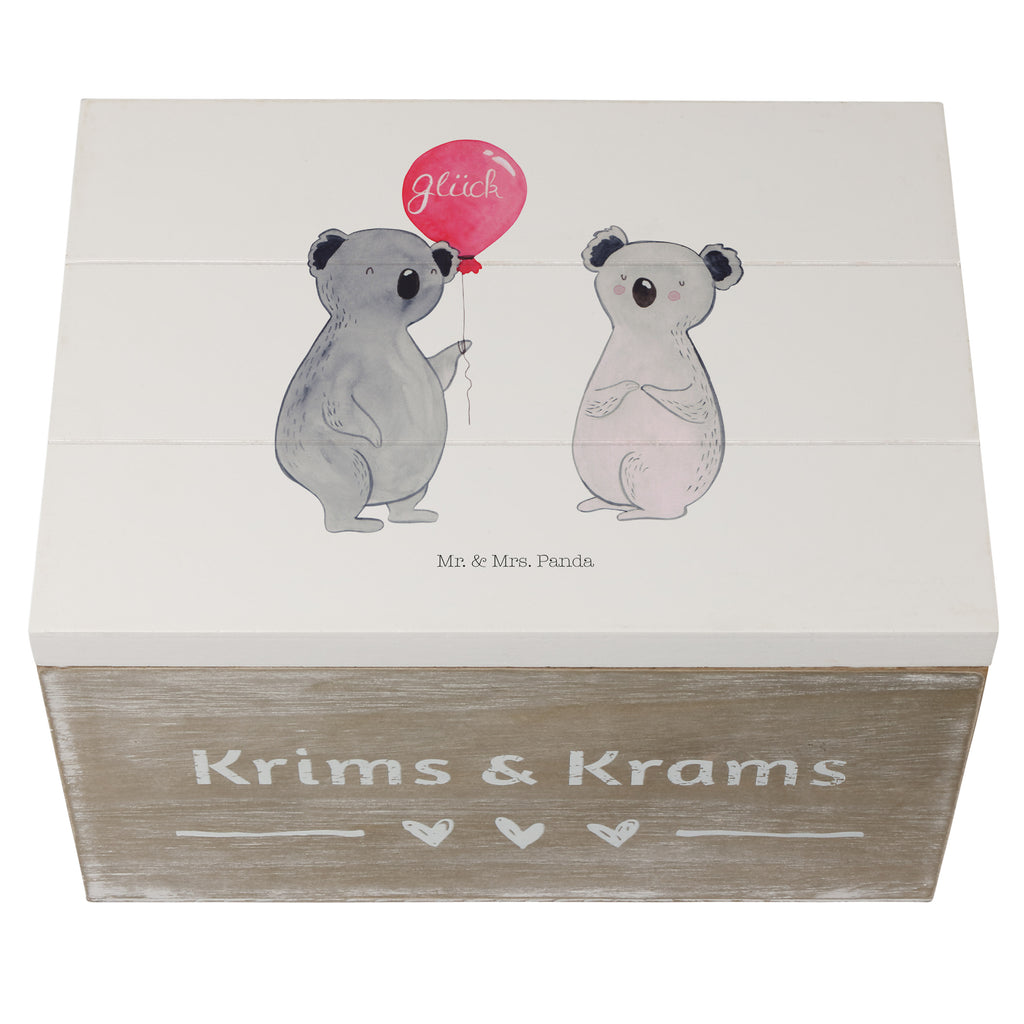 Holzkiste Koala Luftballon Holzkiste, Kiste, Schatzkiste, Truhe, Schatulle, XXL, Erinnerungsbox, Erinnerungskiste, Dekokiste, Aufbewahrungsbox, Koala, Koalabär, Luftballon, Party, Geburtstag, Geschenk