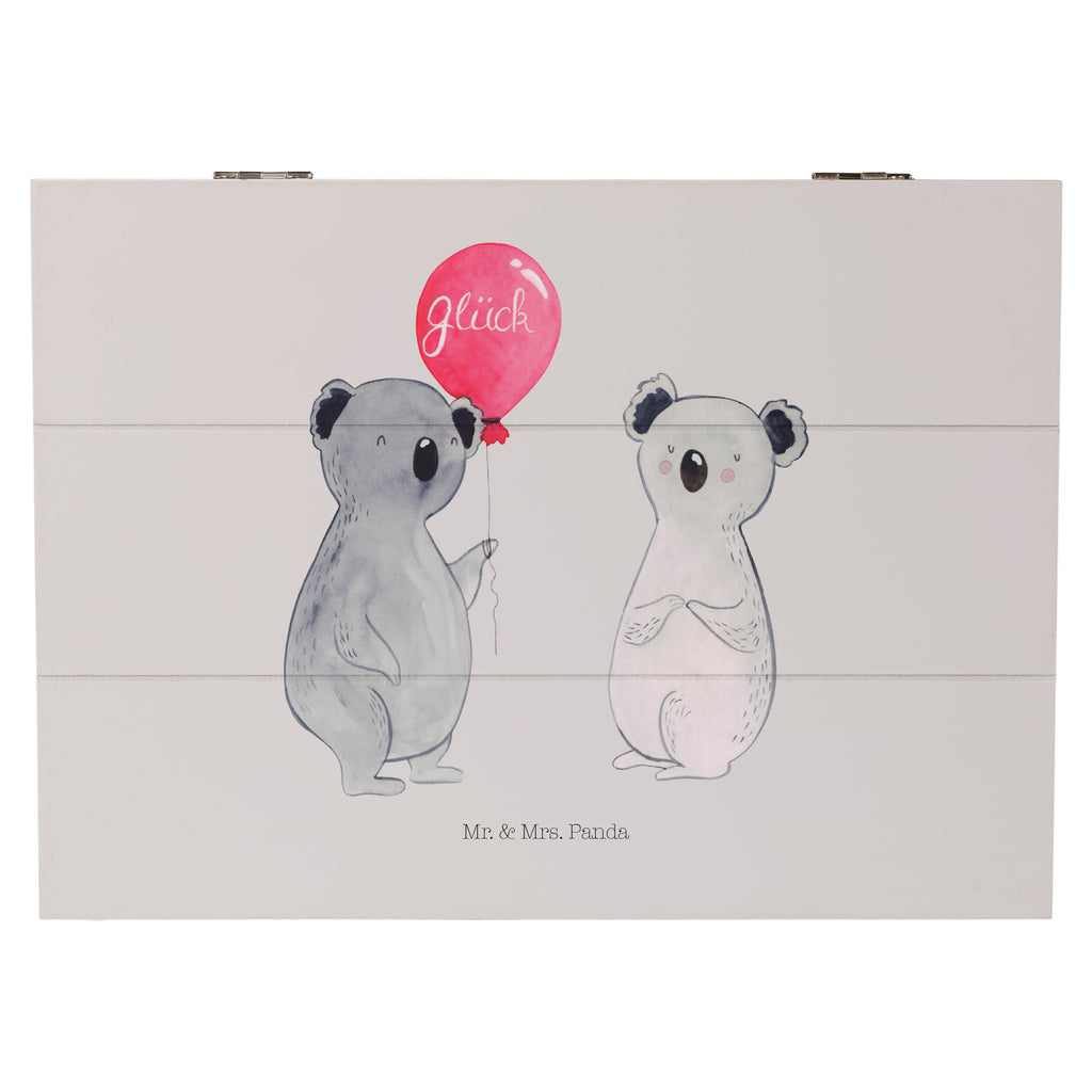 Holzkiste Koala Luftballon Holzkiste, Kiste, Schatzkiste, Truhe, Schatulle, XXL, Erinnerungsbox, Erinnerungskiste, Dekokiste, Aufbewahrungsbox, Koala, Koalabär, Luftballon, Party, Geburtstag, Geschenk