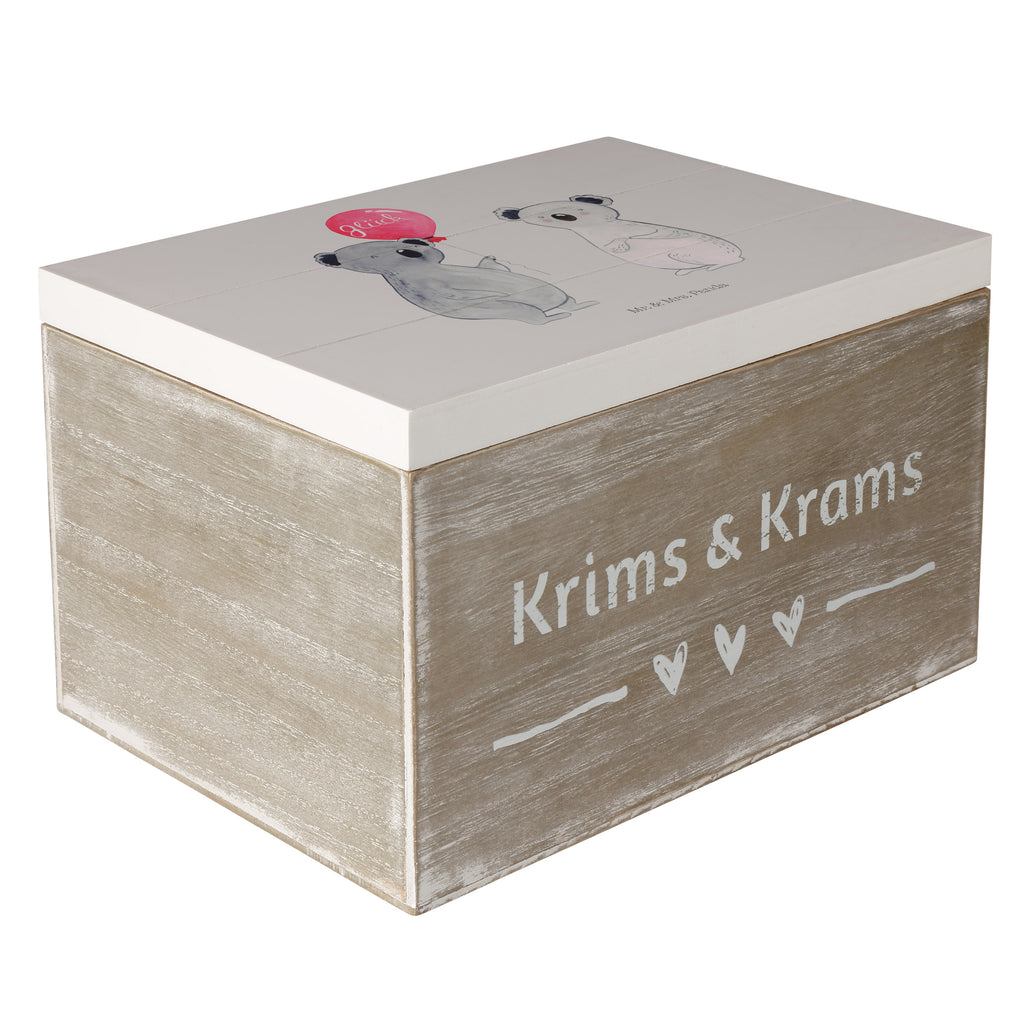 Holzkiste Koala Luftballon Holzkiste, Kiste, Schatzkiste, Truhe, Schatulle, XXL, Erinnerungsbox, Erinnerungskiste, Dekokiste, Aufbewahrungsbox, Koala, Koalabär, Luftballon, Party, Geburtstag, Geschenk