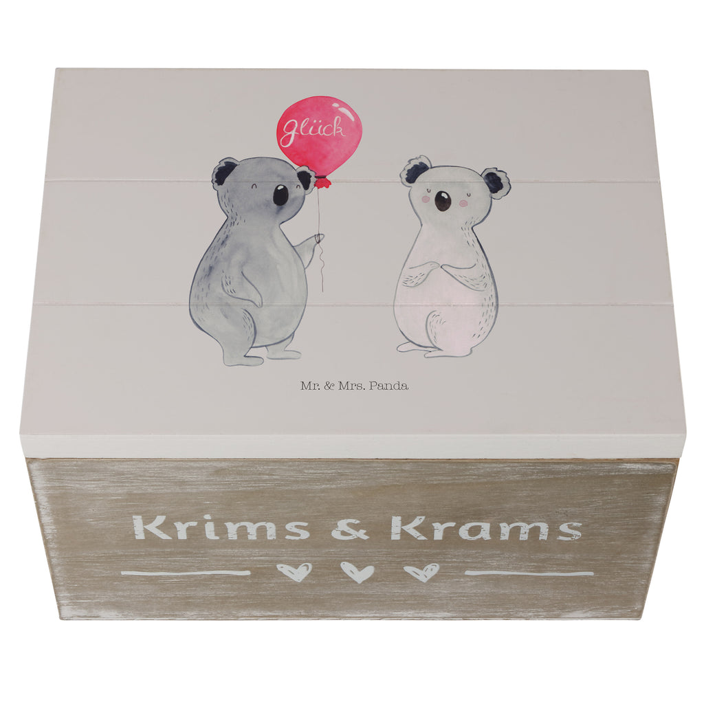 Holzkiste Koala Luftballon Holzkiste, Kiste, Schatzkiste, Truhe, Schatulle, XXL, Erinnerungsbox, Erinnerungskiste, Dekokiste, Aufbewahrungsbox, Koala, Koalabär, Luftballon, Party, Geburtstag, Geschenk