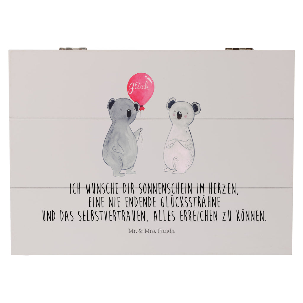 Holzkiste Koala Luftballon Holzkiste, Kiste, Schatzkiste, Truhe, Schatulle, XXL, Erinnerungsbox, Erinnerungskiste, Dekokiste, Aufbewahrungsbox, Koala, Koalabär, Luftballon, Party, Geburtstag, Geschenk