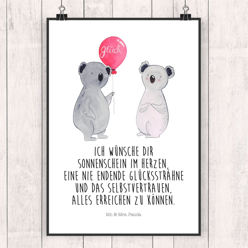 Poster Koala Luftballon Poster, Wandposter, Bild, Wanddeko, Küchenposter, Kinderposter, Wanddeko Bild, Raumdekoration, Wanddekoration, Handgemaltes Poster, Mr. & Mrs. Panda Poster, Designposter, Kunstdruck, Posterdruck, Koala, Koalabär, Luftballon, Party, Geburtstag, Geschenk