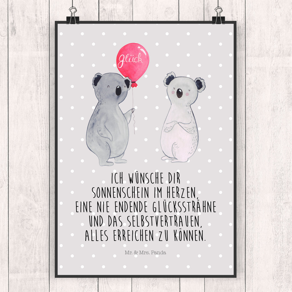 Poster Koala Luftballon Poster, Wandposter, Bild, Wanddeko, Küchenposter, Kinderposter, Wanddeko Bild, Raumdekoration, Wanddekoration, Handgemaltes Poster, Mr. & Mrs. Panda Poster, Designposter, Kunstdruck, Posterdruck, Koala, Koalabär, Luftballon, Party, Geburtstag, Geschenk
