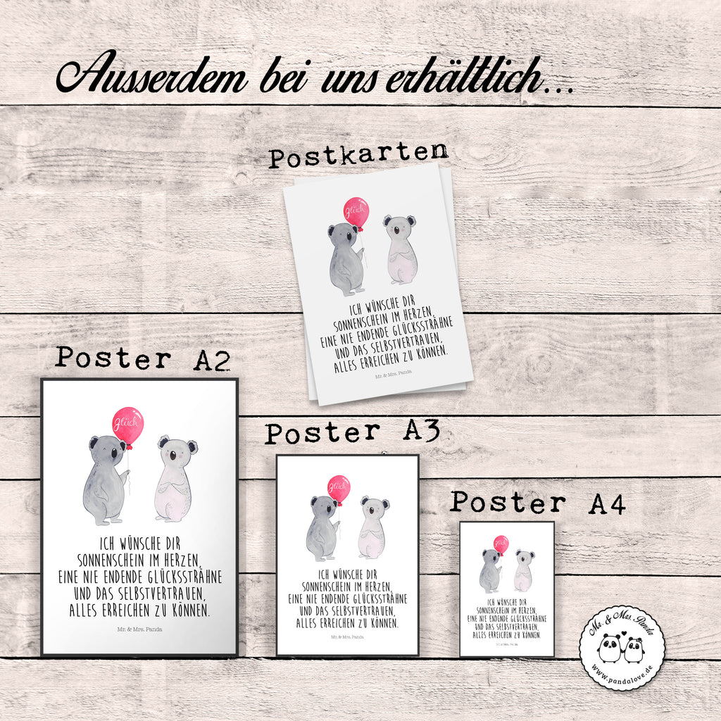 Poster Koala Luftballon Poster, Wandposter, Bild, Wanddeko, Küchenposter, Kinderposter, Wanddeko Bild, Raumdekoration, Wanddekoration, Handgemaltes Poster, Mr. & Mrs. Panda Poster, Designposter, Kunstdruck, Posterdruck, Koala, Koalabär, Luftballon, Party, Geburtstag, Geschenk