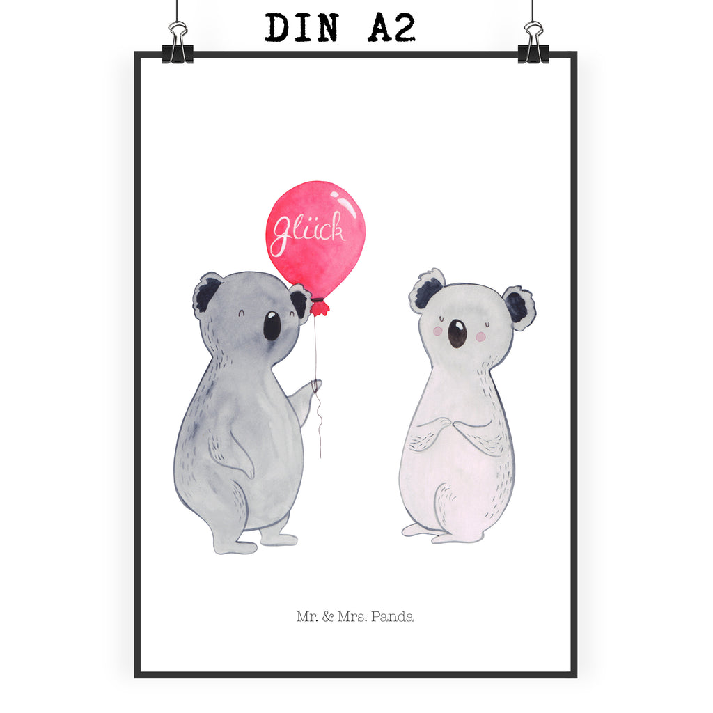 Poster Koala Luftballon Poster, Wandposter, Bild, Wanddeko, Küchenposter, Kinderposter, Wanddeko Bild, Raumdekoration, Wanddekoration, Handgemaltes Poster, Mr. & Mrs. Panda Poster, Designposter, Kunstdruck, Posterdruck, Koala, Koalabär, Luftballon, Party, Geburtstag, Geschenk