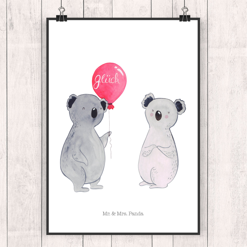 Poster Koala Luftballon Poster, Wandposter, Bild, Wanddeko, Küchenposter, Kinderposter, Wanddeko Bild, Raumdekoration, Wanddekoration, Handgemaltes Poster, Mr. & Mrs. Panda Poster, Designposter, Kunstdruck, Posterdruck, Koala, Koalabär, Luftballon, Party, Geburtstag, Geschenk