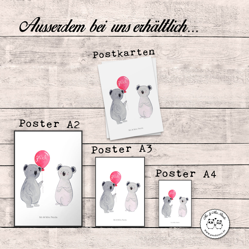 Poster Koala Luftballon Poster, Wandposter, Bild, Wanddeko, Küchenposter, Kinderposter, Wanddeko Bild, Raumdekoration, Wanddekoration, Handgemaltes Poster, Mr. & Mrs. Panda Poster, Designposter, Kunstdruck, Posterdruck, Koala, Koalabär, Luftballon, Party, Geburtstag, Geschenk