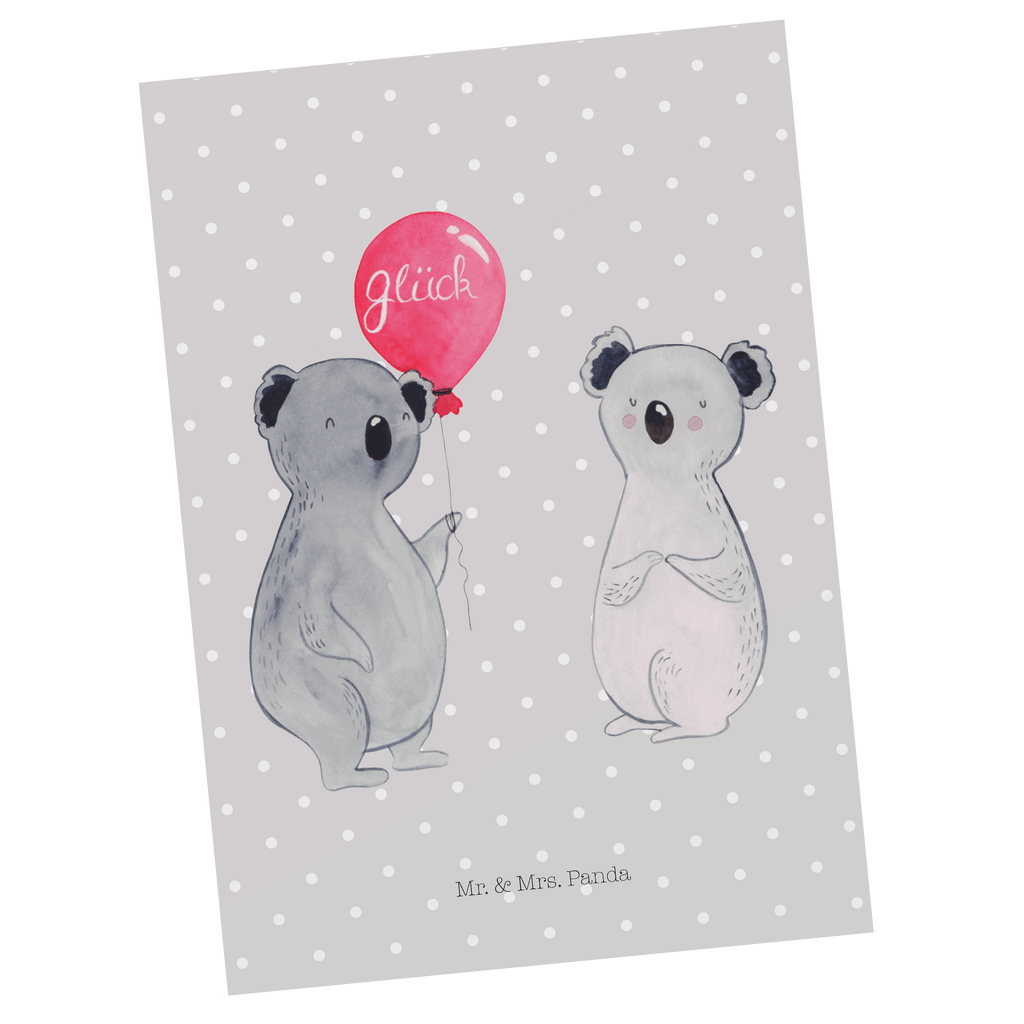 Postkarte Koala Luftballon Geschenkkarte, Grußkarte, Karte, Einladung, Ansichtskarte, Geburtstagskarte, Einladungskarte, Dankeskarte, Koala, Koalabär, Luftballon, Party, Geburtstag, Geschenk