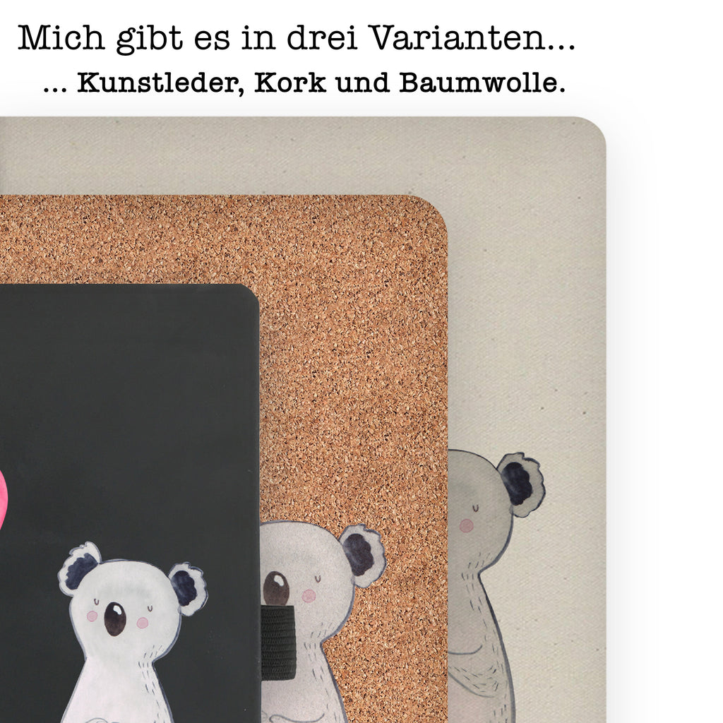 DIN A4 Baumwoll Notizbuch Koala Luftballon Notizen, Eintragebuch, Tagebuch, Notizblock, Adressbuch, Journal, Kladde, Skizzenbuch, Notizheft, Schreibbuch, Schreibheft, Koala, Koalabär, Luftballon, Party, Geburtstag, Geschenk