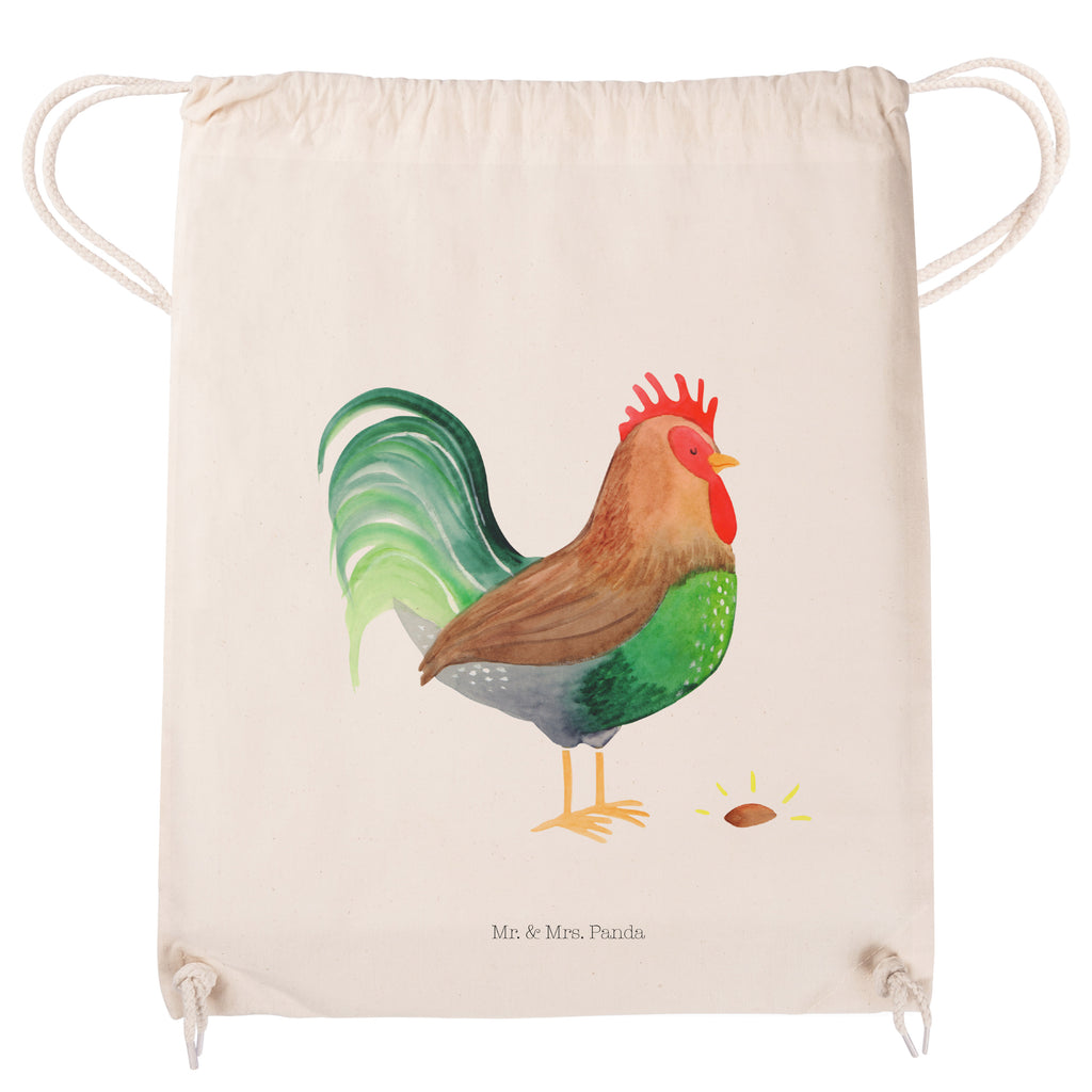 Sportbeutel Hahn mit Korn Turnbeutel, Beutel, Sporttasche, Tasche, Stoffbeutel, Bauernhof, Hoftiere, Landwirt, Landwirtin, Hahn, Korn, Henne, Eier, Natur