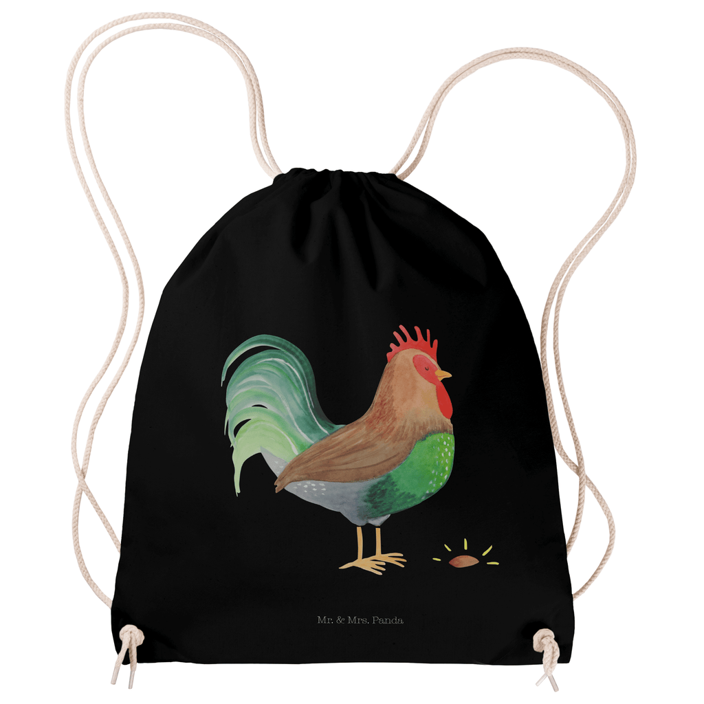 Sportbeutel Hahn mit Korn Turnbeutel, Beutel, Sporttasche, Tasche, Stoffbeutel, Bauernhof, Hoftiere, Landwirt, Landwirtin, Hahn, Korn, Henne, Eier, Natur