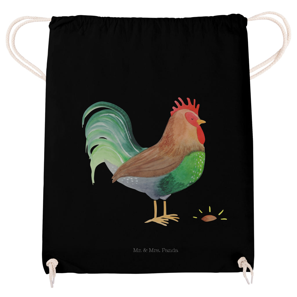 Sportbeutel Hahn mit Korn Turnbeutel, Beutel, Sporttasche, Tasche, Stoffbeutel, Bauernhof, Hoftiere, Landwirt, Landwirtin, Hahn, Korn, Henne, Eier, Natur