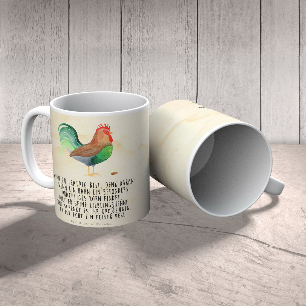 Tasse Hahn mit Korn Hahn, Bauernhof, Korn, Henne, Eier, Natur Becher, Kaffeetasse, Kaffeebecher, Tee, Frühstück, Büro  Bauernhof, Hoftiere, Landwirt, Landwirtin