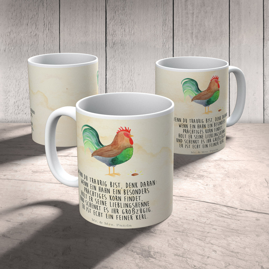 Tasse Hahn mit Korn Hahn, Bauernhof, Korn, Henne, Eier, Natur Becher, Kaffeetasse, Kaffeebecher, Tee, Frühstück, Büro  Bauernhof, Hoftiere, Landwirt, Landwirtin