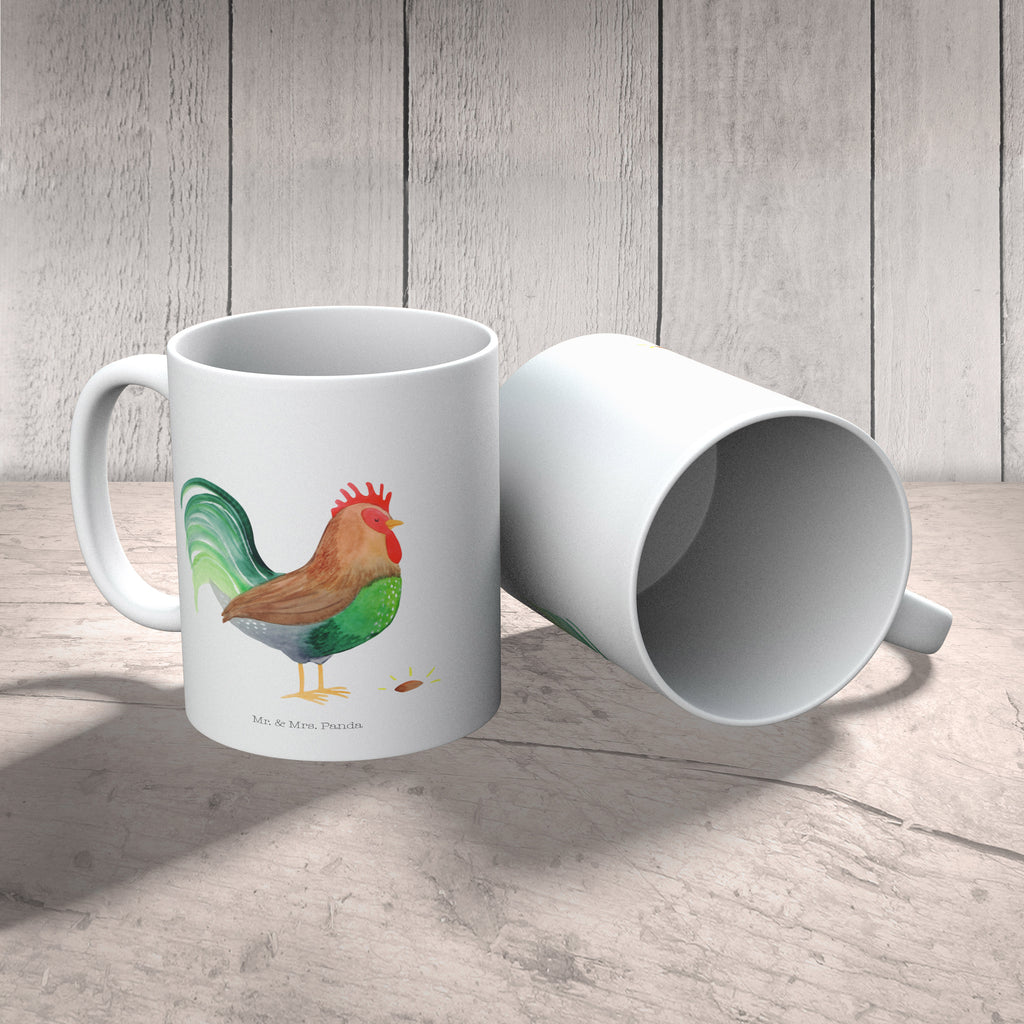 Tasse Hahn mit Korn Hahn, Bauernhof, Korn, Henne, Eier, Natur Becher, Kaffeetasse, Kaffeebecher, Tee, Frühstück, Büro  Bauernhof, Hoftiere, Landwirt, Landwirtin