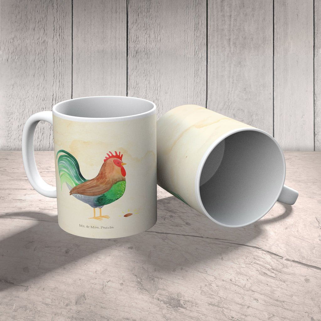 Tasse Hahn mit Korn Hahn, Bauernhof, Korn, Henne, Eier, Natur Becher, Kaffeetasse, Kaffeebecher, Tee, Frühstück, Büro  Bauernhof, Hoftiere, Landwirt, Landwirtin