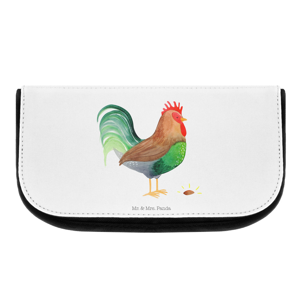 Kosmetiktasche Hahn mit Korn Kosmetikbeutel, Kulturtasche, Kulturbeutel, Schminktasche, Make-Up Tasche, Bauernhof, Hoftiere, Landwirt, Landwirtin, Hahn, Korn, Henne, Eier, Natur