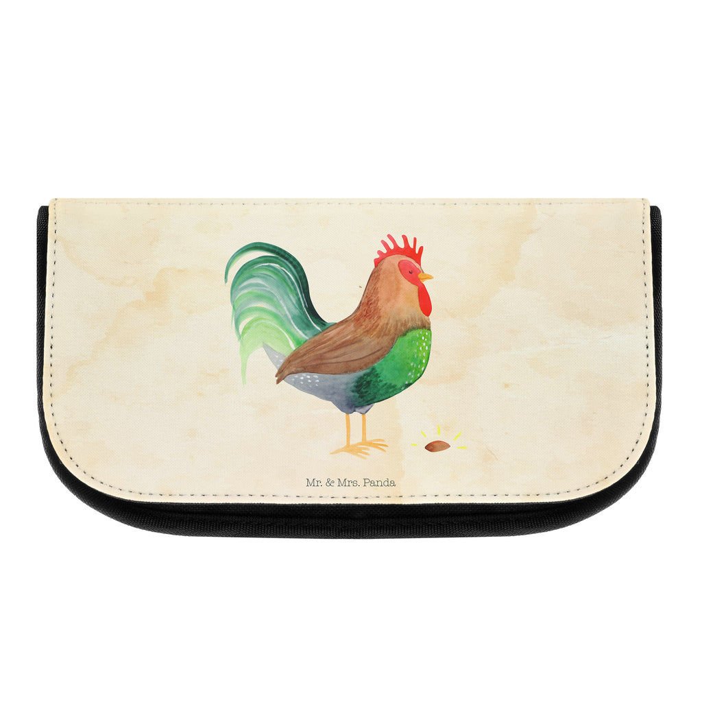 Kosmetiktasche Hahn mit Korn Kosmetikbeutel, Kulturtasche, Kulturbeutel, Schminktasche, Make-Up Tasche, Bauernhof, Hoftiere, Landwirt, Landwirtin, Hahn, Korn, Henne, Eier, Natur