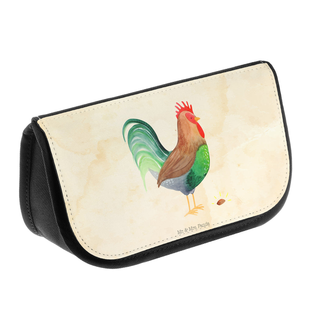 Kosmetiktasche Hahn mit Korn Kosmetikbeutel, Kulturtasche, Kulturbeutel, Schminktasche, Make-Up Tasche, Bauernhof, Hoftiere, Landwirt, Landwirtin, Hahn, Korn, Henne, Eier, Natur