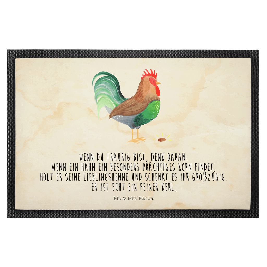 Fußmatte Hahn mit Korn Hahn, Bauernhof, Korn, Henne, Eier, Natur Türvorleger, Schmutzmatte, Fußabtreter, Matte, Schmutzfänger, Fußabstreifer, Schmutzfangmatte, Türmatte, Motivfußmatte,  Haustürmatte, Vorleger  Bauernhof, Hoftiere, Landwirt, Landwirtin