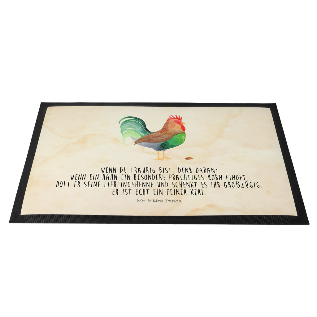 Fußmatte Hahn mit Korn Hahn, Bauernhof, Korn, Henne, Eier, Natur Türvorleger, Schmutzmatte, Fußabtreter, Matte, Schmutzfänger, Fußabstreifer, Schmutzfangmatte, Türmatte, Motivfußmatte,  Haustürmatte, Vorleger  Bauernhof, Hoftiere, Landwirt, Landwirtin