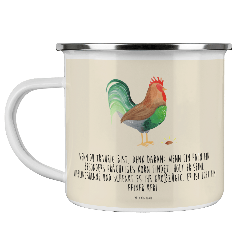 Camping Emaille Tasse Hahn mit Korn Campingtasse, Trinkbecher, Metalltasse, Outdoor Tasse, Emaille Trinkbecher, Blechtasse Outdoor, Emaille Campingbecher, Edelstahl Trinkbecher, Metalltasse für Camping, Kaffee Blechtasse, Camping Tasse Metall, Bauernhof, Hoftiere, Landwirt, Landwirtin, Hahn, Korn, Henne, Eier, Natur