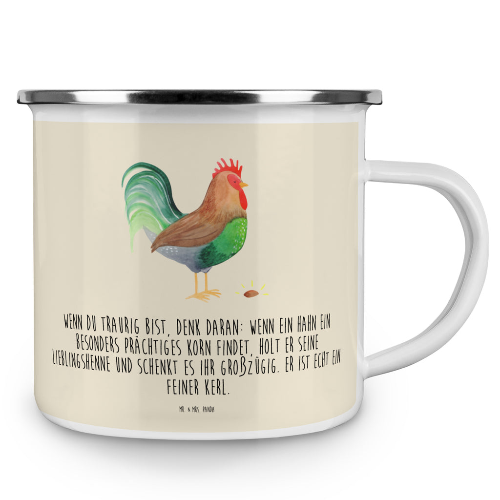 Camping Emaille Tasse Hahn mit Korn Campingtasse, Trinkbecher, Metalltasse, Outdoor Tasse, Emaille Trinkbecher, Blechtasse Outdoor, Emaille Campingbecher, Edelstahl Trinkbecher, Metalltasse für Camping, Kaffee Blechtasse, Camping Tasse Metall, Bauernhof, Hoftiere, Landwirt, Landwirtin, Hahn, Korn, Henne, Eier, Natur