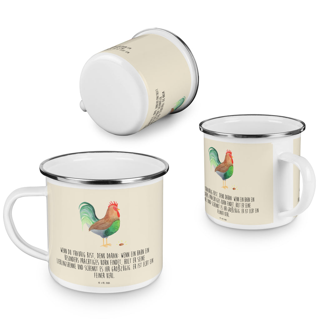 Camping Emaille Tasse Hahn mit Korn Campingtasse, Trinkbecher, Metalltasse, Outdoor Tasse, Emaille Trinkbecher, Blechtasse Outdoor, Emaille Campingbecher, Edelstahl Trinkbecher, Metalltasse für Camping, Kaffee Blechtasse, Camping Tasse Metall, Bauernhof, Hoftiere, Landwirt, Landwirtin, Hahn, Korn, Henne, Eier, Natur