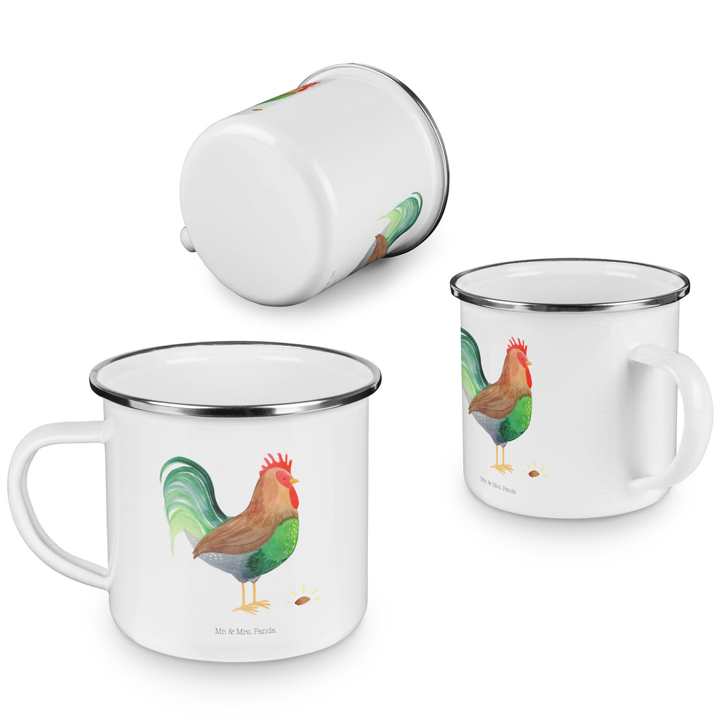 Camping Emaille Tasse Hahn mit Korn Campingtasse, Trinkbecher, Metalltasse, Outdoor Tasse, Emaille Trinkbecher, Blechtasse Outdoor, Emaille Campingbecher, Edelstahl Trinkbecher, Metalltasse für Camping, Kaffee Blechtasse, Camping Tasse Metall, Bauernhof, Hoftiere, Landwirt, Landwirtin, Hahn, Korn, Henne, Eier, Natur