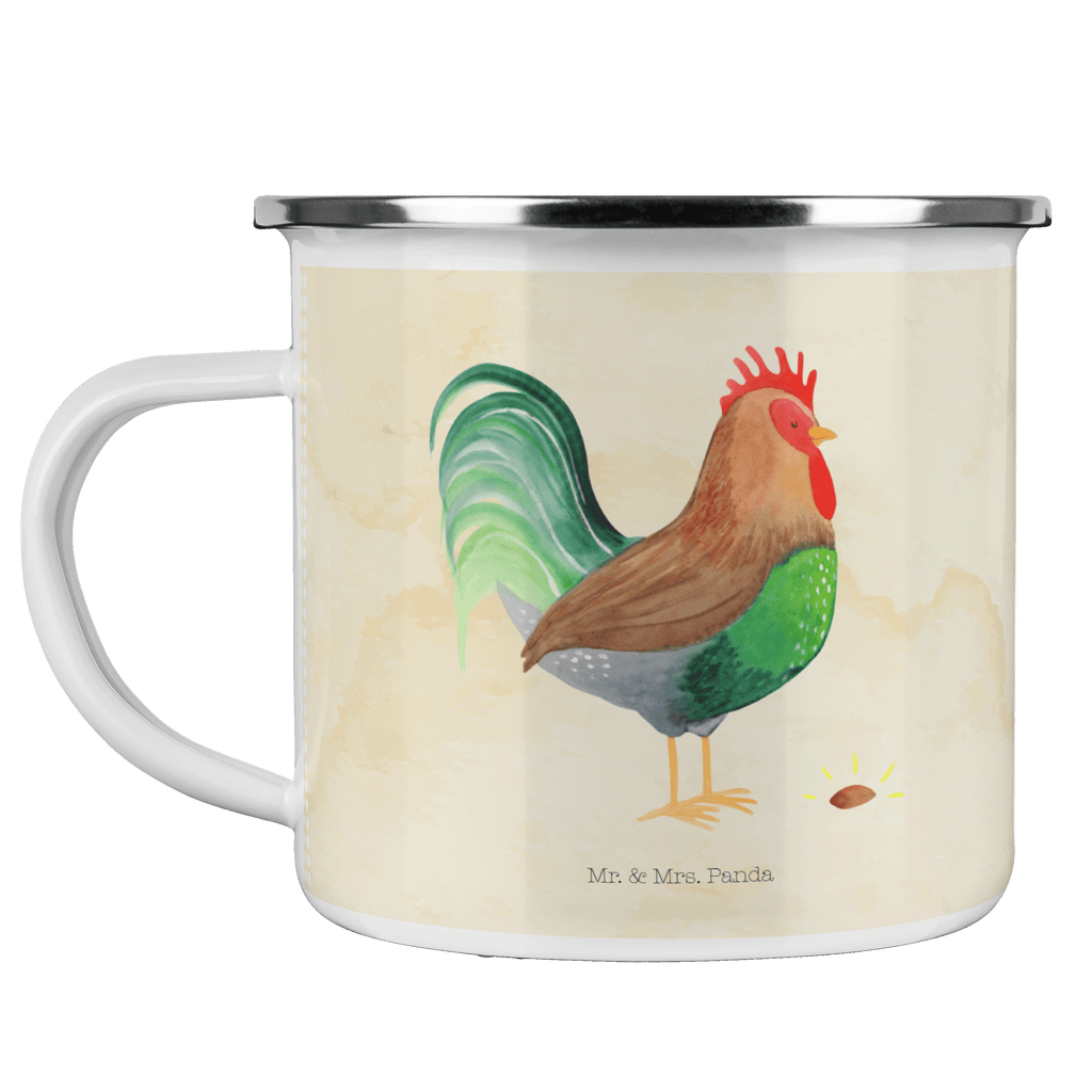 Camping Emaille Tasse Hahn mit Korn Campingtasse, Trinkbecher, Metalltasse, Outdoor Tasse, Emaille Trinkbecher, Blechtasse Outdoor, Emaille Campingbecher, Edelstahl Trinkbecher, Metalltasse für Camping, Kaffee Blechtasse, Camping Tasse Metall, Bauernhof, Hoftiere, Landwirt, Landwirtin, Hahn, Korn, Henne, Eier, Natur