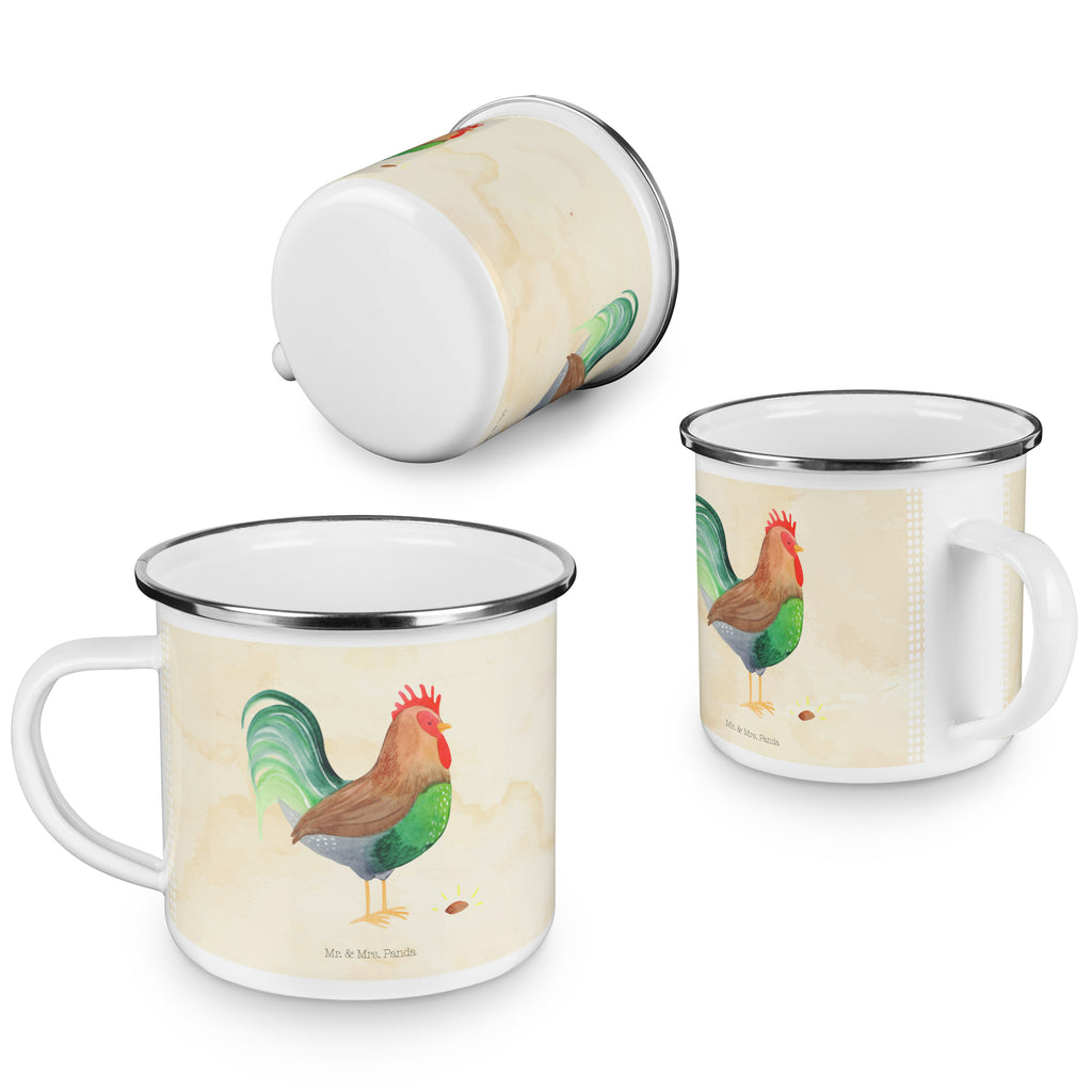 Camping Emaille Tasse Hahn mit Korn Campingtasse, Trinkbecher, Metalltasse, Outdoor Tasse, Emaille Trinkbecher, Blechtasse Outdoor, Emaille Campingbecher, Edelstahl Trinkbecher, Metalltasse für Camping, Kaffee Blechtasse, Camping Tasse Metall, Bauernhof, Hoftiere, Landwirt, Landwirtin, Hahn, Korn, Henne, Eier, Natur