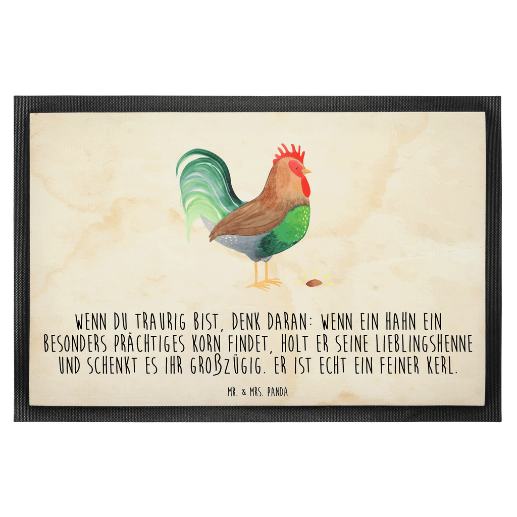 Fußmatte Hahn mit Korn Hahn, Bauernhof, Korn, Henne, Eier, Natur Türvorleger, Schmutzmatte, Fußabtreter, Matte, Schmutzfänger, Fußabstreifer, Schmutzfangmatte, Türmatte, Motivfußmatte,  Haustürmatte, Vorleger  Bauernhof, Hoftiere, Landwirt, Landwirtin