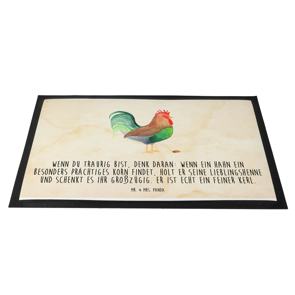 Fußmatte Hahn mit Korn Hahn, Bauernhof, Korn, Henne, Eier, Natur Türvorleger, Schmutzmatte, Fußabtreter, Matte, Schmutzfänger, Fußabstreifer, Schmutzfangmatte, Türmatte, Motivfußmatte,  Haustürmatte, Vorleger  Bauernhof, Hoftiere, Landwirt, Landwirtin