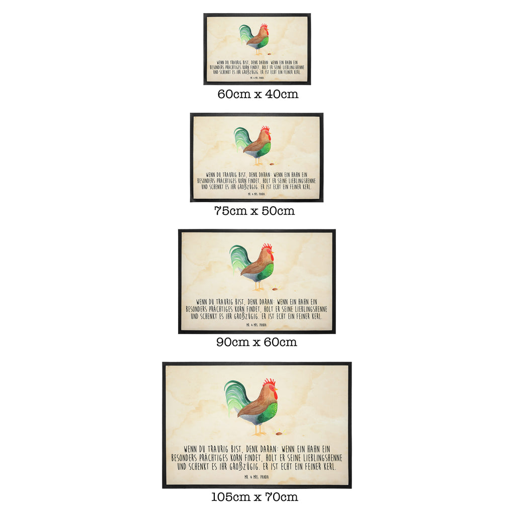 Fußmatte Hahn mit Korn Hahn, Bauernhof, Korn, Henne, Eier, Natur Türvorleger, Schmutzmatte, Fußabtreter, Matte, Schmutzfänger, Fußabstreifer, Schmutzfangmatte, Türmatte, Motivfußmatte,  Haustürmatte, Vorleger  Bauernhof, Hoftiere, Landwirt, Landwirtin