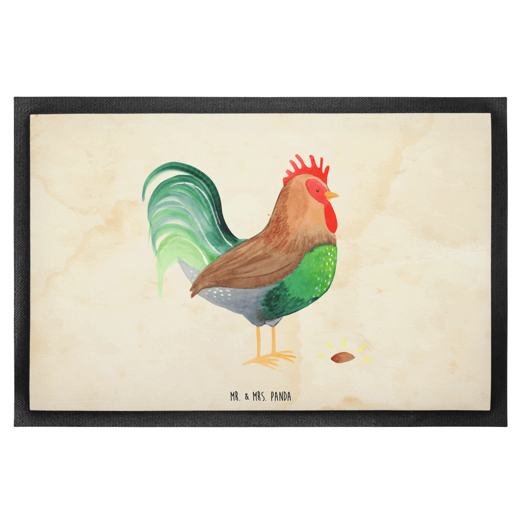 Fußmatte Hahn mit Korn Hahn, Bauernhof, Korn, Henne, Eier, Natur Türvorleger, Schmutzmatte, Fußabtreter, Matte, Schmutzfänger, Fußabstreifer, Schmutzfangmatte, Türmatte, Motivfußmatte,  Haustürmatte, Vorleger  Bauernhof, Hoftiere, Landwirt, Landwirtin