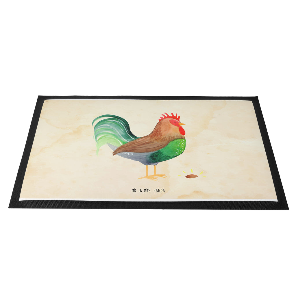 Fußmatte Hahn mit Korn Hahn, Bauernhof, Korn, Henne, Eier, Natur Türvorleger, Schmutzmatte, Fußabtreter, Matte, Schmutzfänger, Fußabstreifer, Schmutzfangmatte, Türmatte, Motivfußmatte,  Haustürmatte, Vorleger  Bauernhof, Hoftiere, Landwirt, Landwirtin