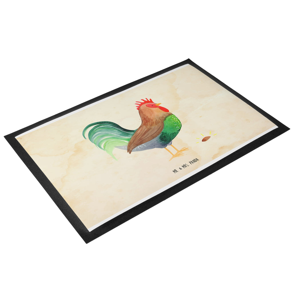 Fußmatte Hahn mit Korn Hahn, Bauernhof, Korn, Henne, Eier, Natur Türvorleger, Schmutzmatte, Fußabtreter, Matte, Schmutzfänger, Fußabstreifer, Schmutzfangmatte, Türmatte, Motivfußmatte,  Haustürmatte, Vorleger  Bauernhof, Hoftiere, Landwirt, Landwirtin