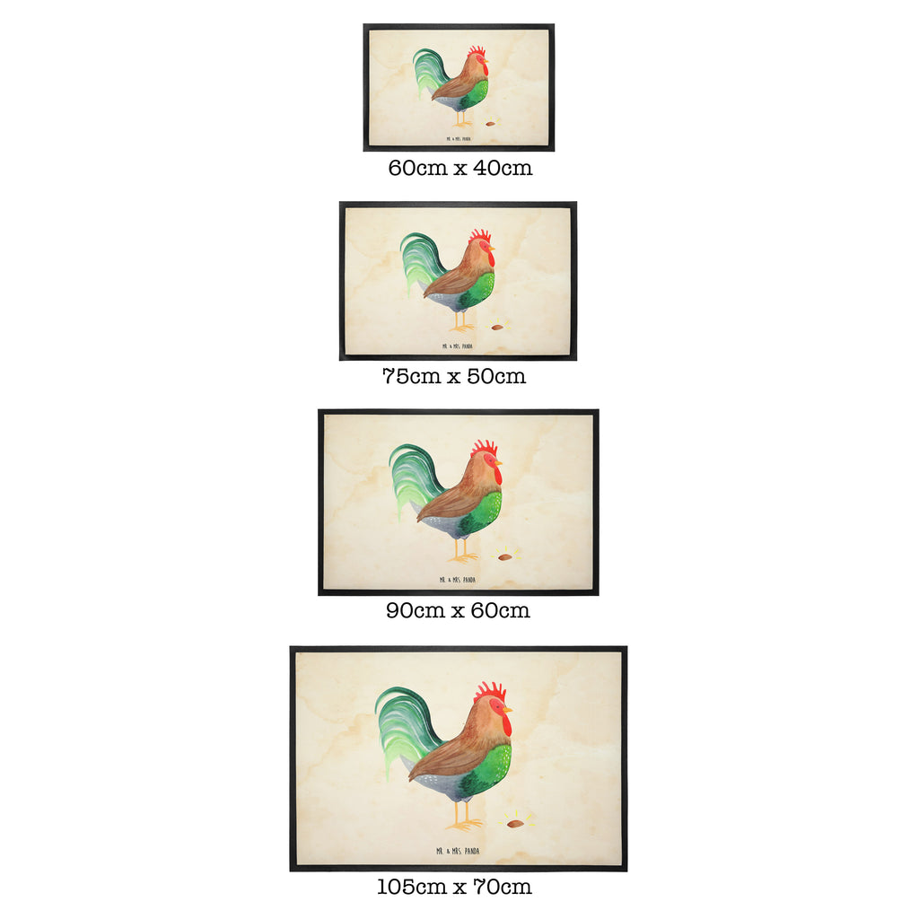 Fußmatte Hahn mit Korn Hahn, Bauernhof, Korn, Henne, Eier, Natur Türvorleger, Schmutzmatte, Fußabtreter, Matte, Schmutzfänger, Fußabstreifer, Schmutzfangmatte, Türmatte, Motivfußmatte,  Haustürmatte, Vorleger  Bauernhof, Hoftiere, Landwirt, Landwirtin