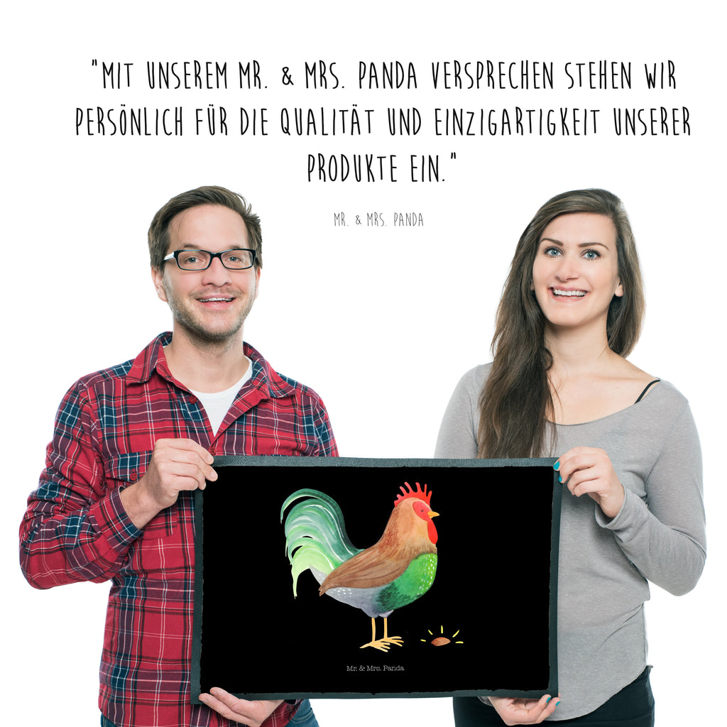 Fußmatte Hahn mit Korn Hahn, Bauernhof, Korn, Henne, Eier, Natur Türvorleger, Schmutzmatte, Fußabtreter, Matte, Schmutzfänger, Fußabstreifer, Schmutzfangmatte, Türmatte, Motivfußmatte,  Haustürmatte, Vorleger  Bauernhof, Hoftiere, Landwirt, Landwirtin