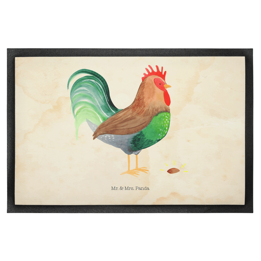 Fußmatte Hahn mit Korn Hahn, Bauernhof, Korn, Henne, Eier, Natur Türvorleger, Schmutzmatte, Fußabtreter, Matte, Schmutzfänger, Fußabstreifer, Schmutzfangmatte, Türmatte, Motivfußmatte,  Haustürmatte, Vorleger  Bauernhof, Hoftiere, Landwirt, Landwirtin