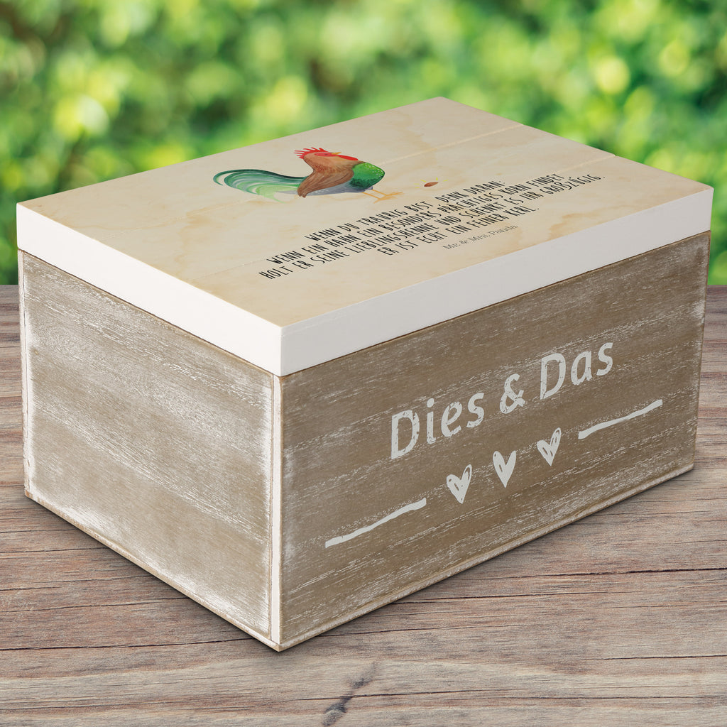 Holzkiste Hahn mit Korn Holzkiste, Kiste, Schatzkiste, Truhe, Schatulle, XXL, Erinnerungsbox, Erinnerungskiste, Dekokiste, Aufbewahrungsbox, Bauernhof, Hoftiere, Landwirt, Landwirtin, Hahn, Korn, Henne, Eier, Natur