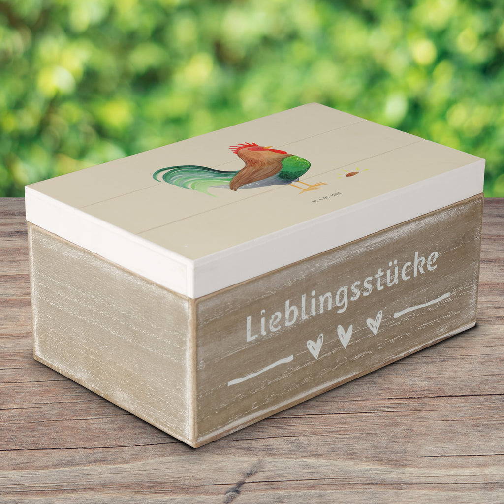 Holzkiste Hahn mit Korn Holzkiste, Kiste, Schatzkiste, Truhe, Schatulle, XXL, Erinnerungsbox, Erinnerungskiste, Dekokiste, Aufbewahrungsbox, Bauernhof, Hoftiere, Landwirt, Landwirtin, Hahn, Korn, Henne, Eier, Natur