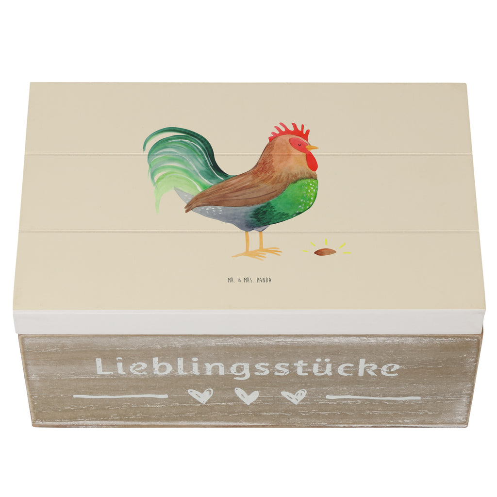 Holzkiste Hahn mit Korn Holzkiste, Kiste, Schatzkiste, Truhe, Schatulle, XXL, Erinnerungsbox, Erinnerungskiste, Dekokiste, Aufbewahrungsbox, Bauernhof, Hoftiere, Landwirt, Landwirtin, Hahn, Korn, Henne, Eier, Natur