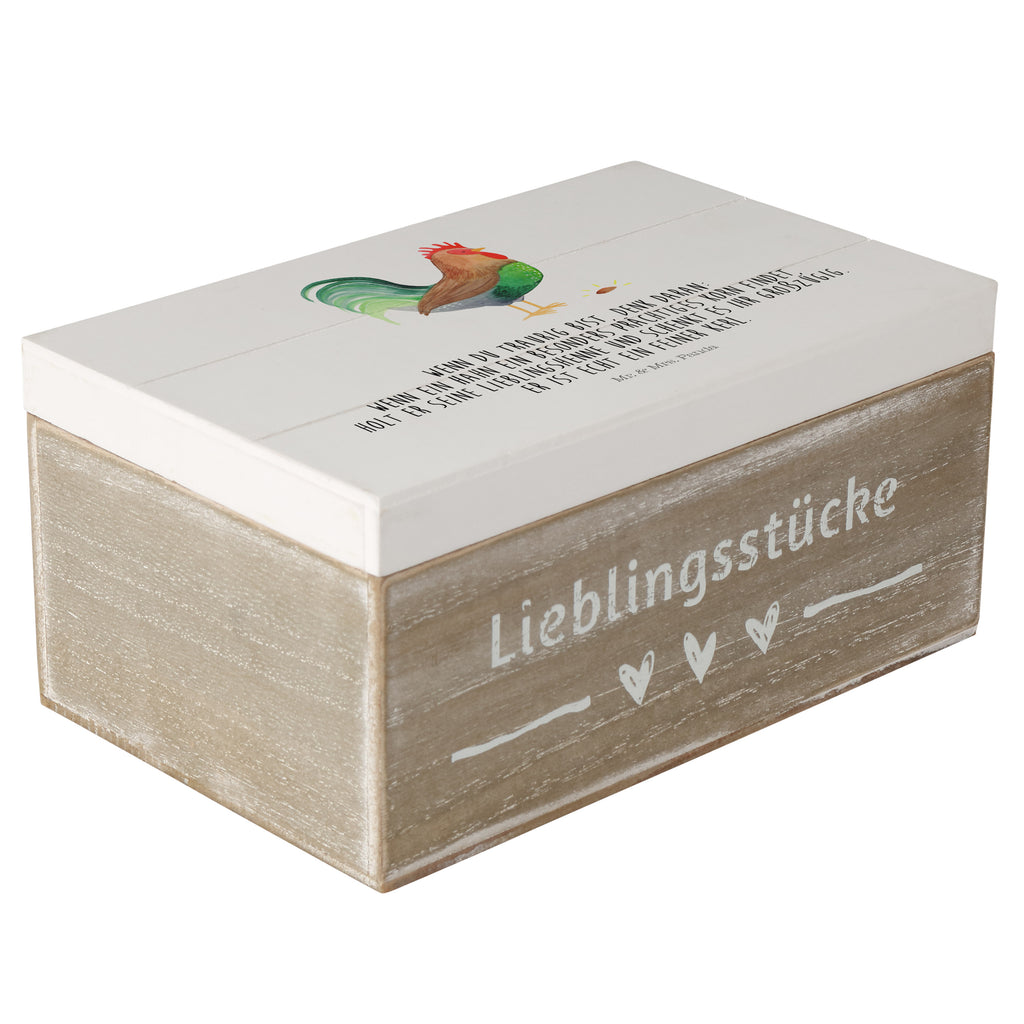 Holzkiste Hahn mit Korn Holzkiste, Kiste, Schatzkiste, Truhe, Schatulle, XXL, Erinnerungsbox, Erinnerungskiste, Dekokiste, Aufbewahrungsbox, Bauernhof, Hoftiere, Landwirt, Landwirtin, Hahn, Korn, Henne, Eier, Natur