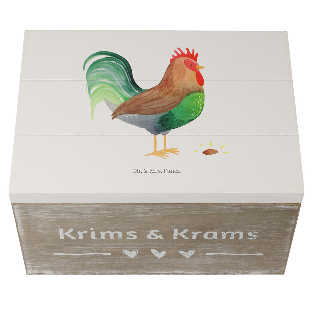 Holzkiste Hahn mit Korn Holzkiste, Kiste, Schatzkiste, Truhe, Schatulle, XXL, Erinnerungsbox, Erinnerungskiste, Dekokiste, Aufbewahrungsbox, Bauernhof, Hoftiere, Landwirt, Landwirtin, Hahn, Korn, Henne, Eier, Natur