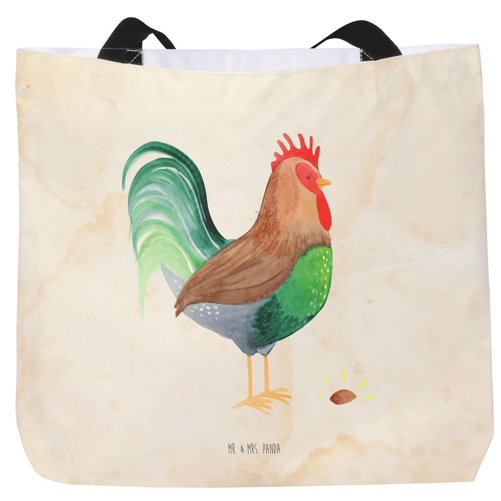 Shopper Hahn mit Korn Beutel, Einkaufstasche, Tasche, Strandtasche, Einkaufsbeutel, Shopper, Schultasche, Freizeittasche, Tragebeutel, Schulbeutel, Alltagstasche, Bauernhof, Hoftiere, Landwirt, Landwirtin, Hahn, Korn, Henne, Eier, Natur