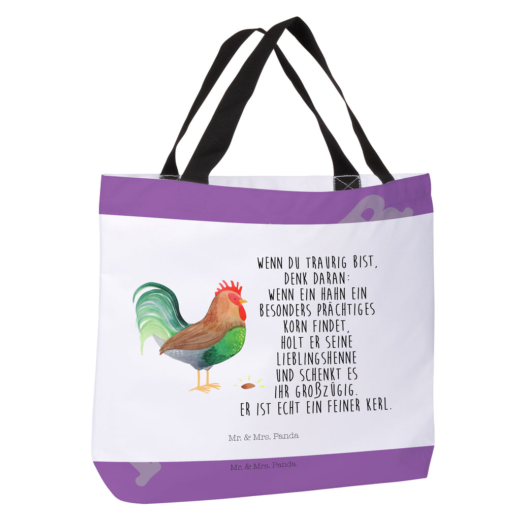 Shopper Hahn mit Korn Beutel, Einkaufstasche, Tasche, Strandtasche, Einkaufsbeutel, Shopper, Schultasche, Freizeittasche, Tragebeutel, Schulbeutel, Alltagstasche, Bauernhof, Hoftiere, Landwirt, Landwirtin, Hahn, Korn, Henne, Eier, Natur