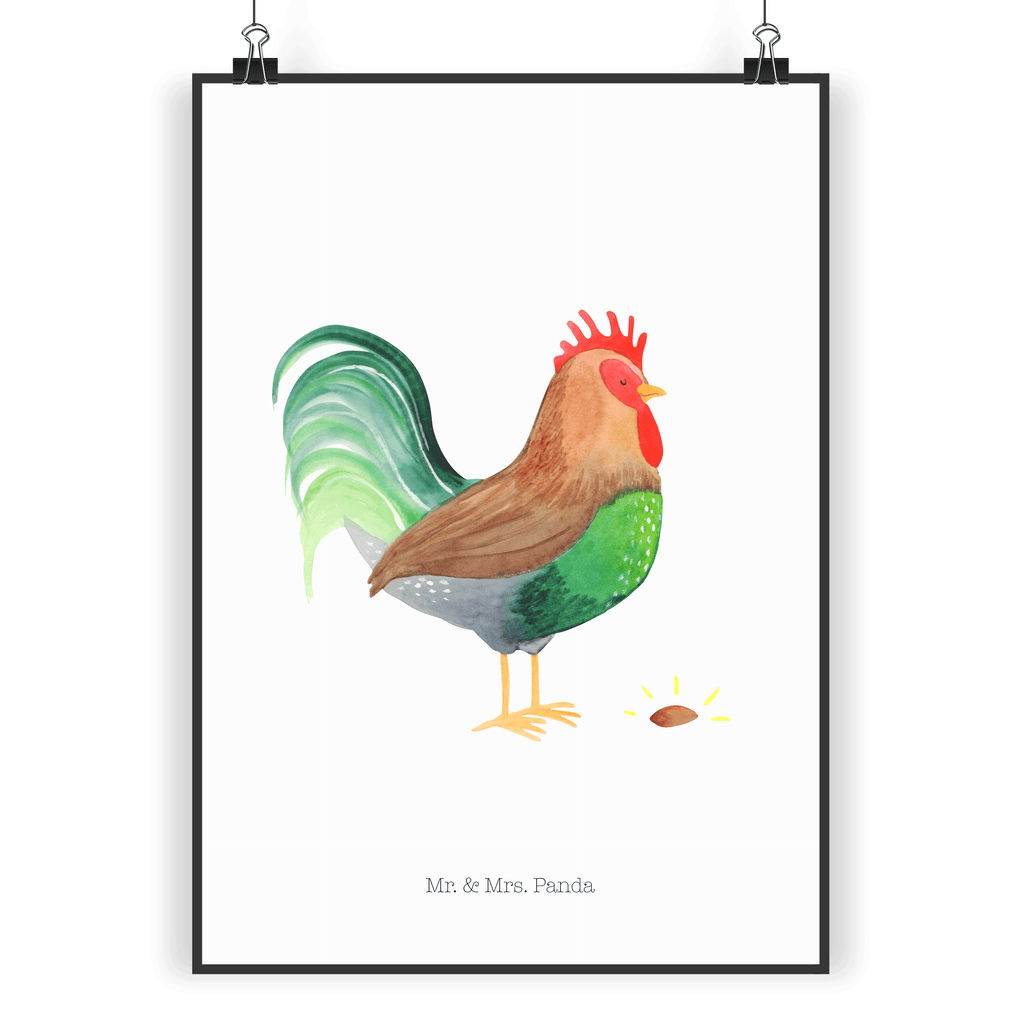 Poster Hahn mit Korn Poster, Wandposter, Bild, Wanddeko, Küchenposter, Kinderposter, Wanddeko Bild, Raumdekoration, Wanddekoration, Handgemaltes Poster, Mr. & Mrs. Panda Poster, Designposter, Kunstdruck, Posterdruck, Bauernhof, Hoftiere, Landwirt, Landwirtin, Hahn, Korn, Henne, Eier, Natur