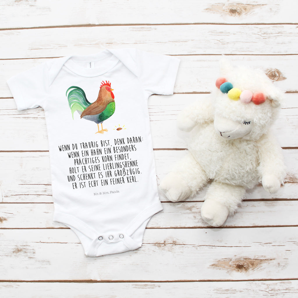 Organic Baby Body Hahn mit Korn Babykleidung, Babystrampler, Strampler, Wickelbody, Baby Erstausstattung, Junge, Mädchen, Bauernhof, Hoftiere, Landwirt, Landwirtin, Hahn, Korn, Henne, Eier, Natur