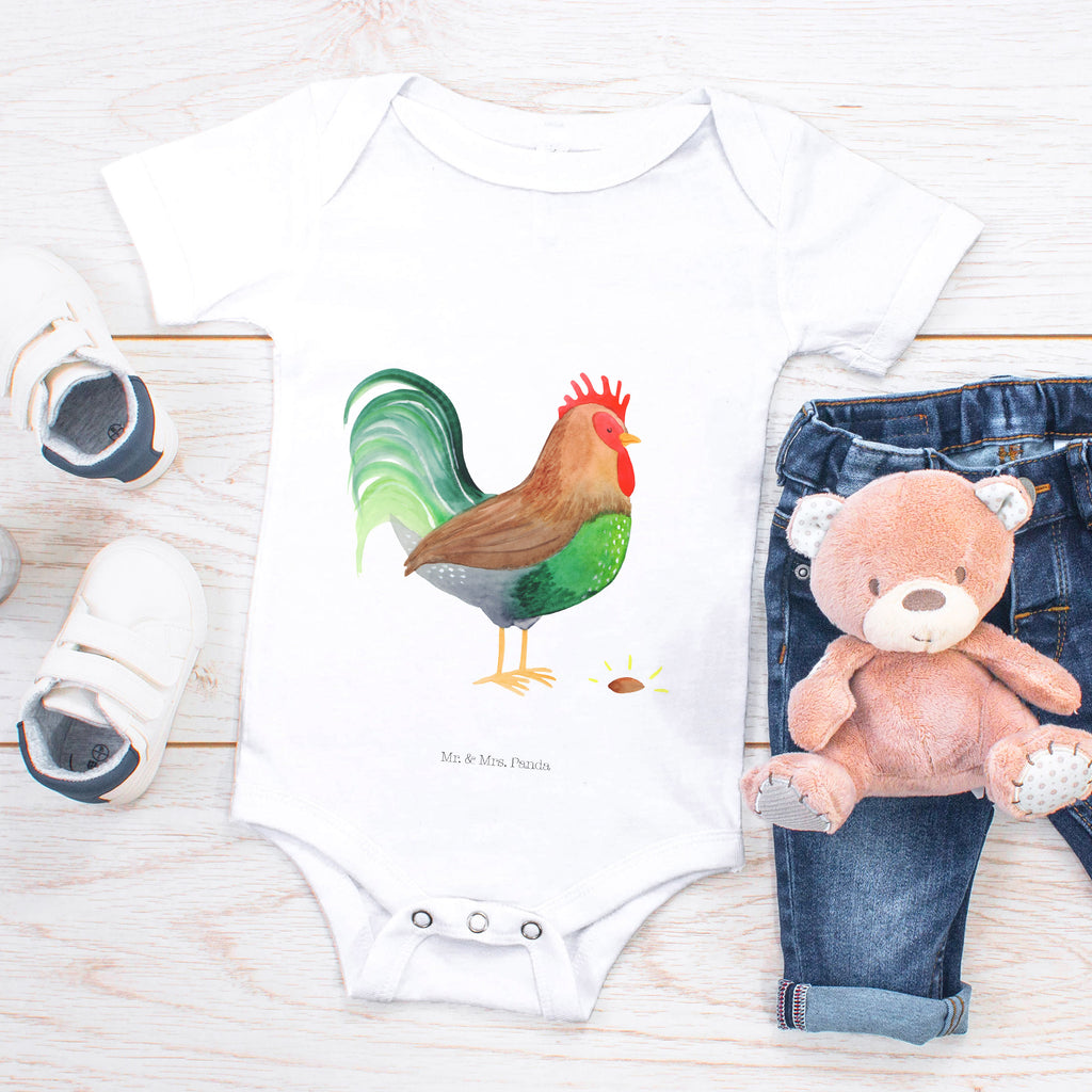 Organic Baby Body Hahn mit Korn Babykleidung, Babystrampler, Strampler, Wickelbody, Baby Erstausstattung, Junge, Mädchen, Bauernhof, Hoftiere, Landwirt, Landwirtin, Hahn, Korn, Henne, Eier, Natur